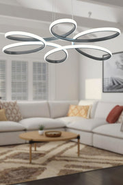 Flora Smoked Modern Pendant Lamp Led Chandelier