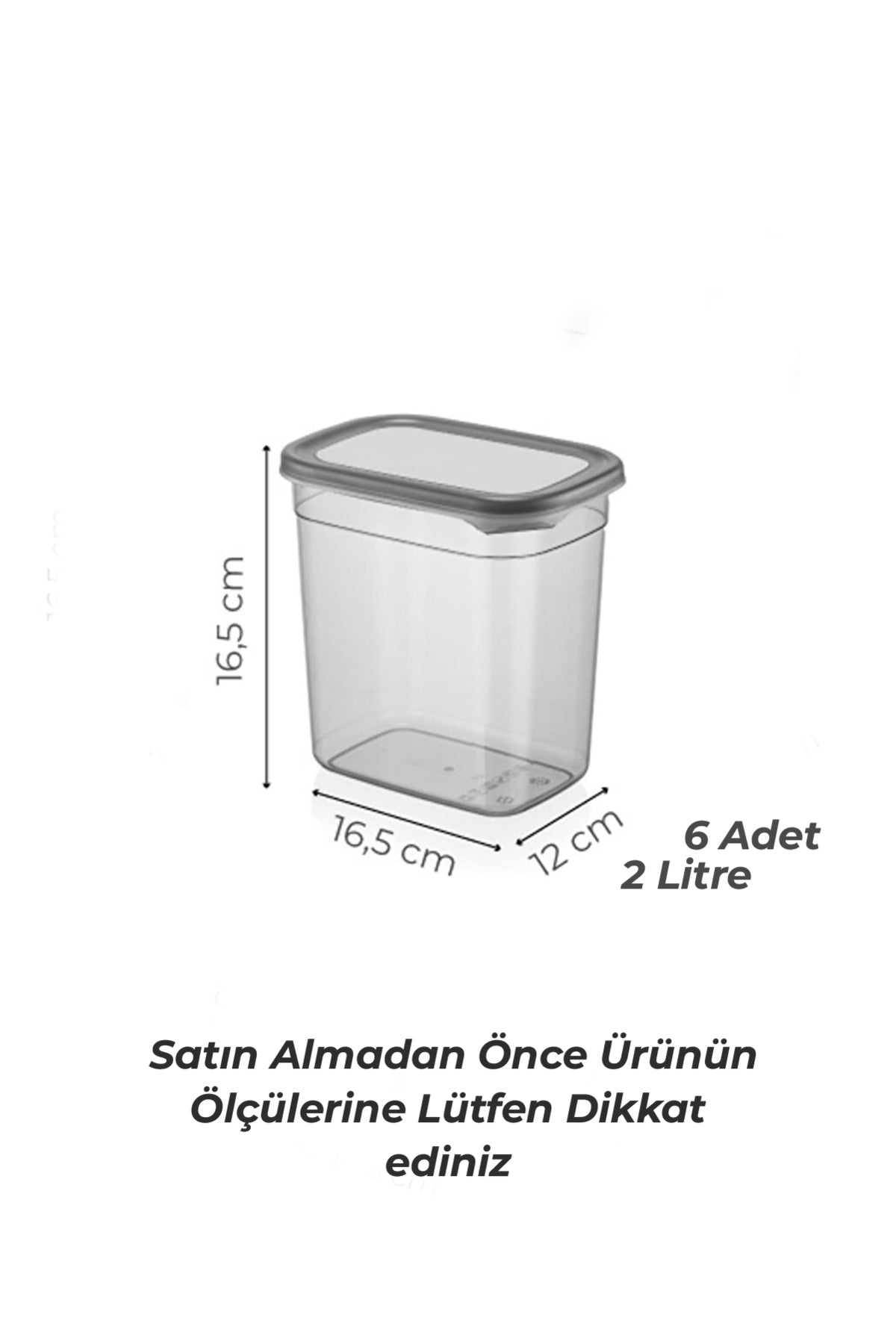 12-Piece Labeled Moly Rectangular Food Storage Container Set 2000Ml - 2 Liter With Lid That Can Be Made Into Multiple Sets