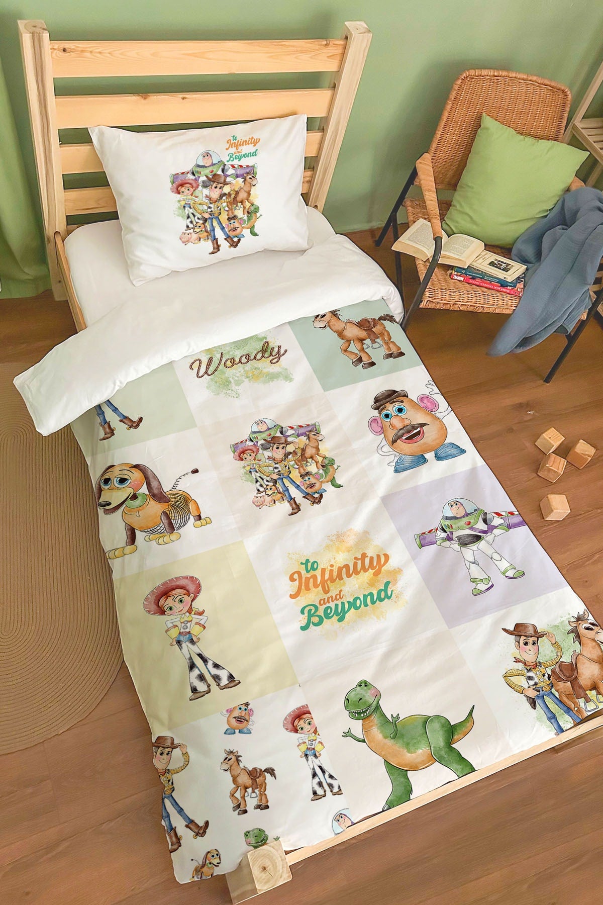 Organic Single Duvet Cover Set - Cartoon Series - Toy Story