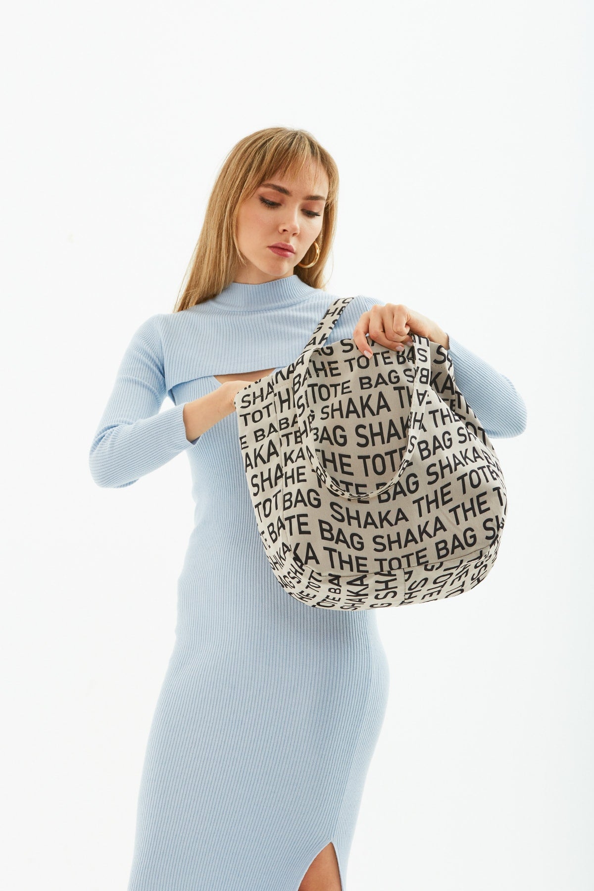 Mink U50 Snap Closure The Tote Bag Printed Canvas Fabric Casual Women'S Arm And Shoulder Bag U:35