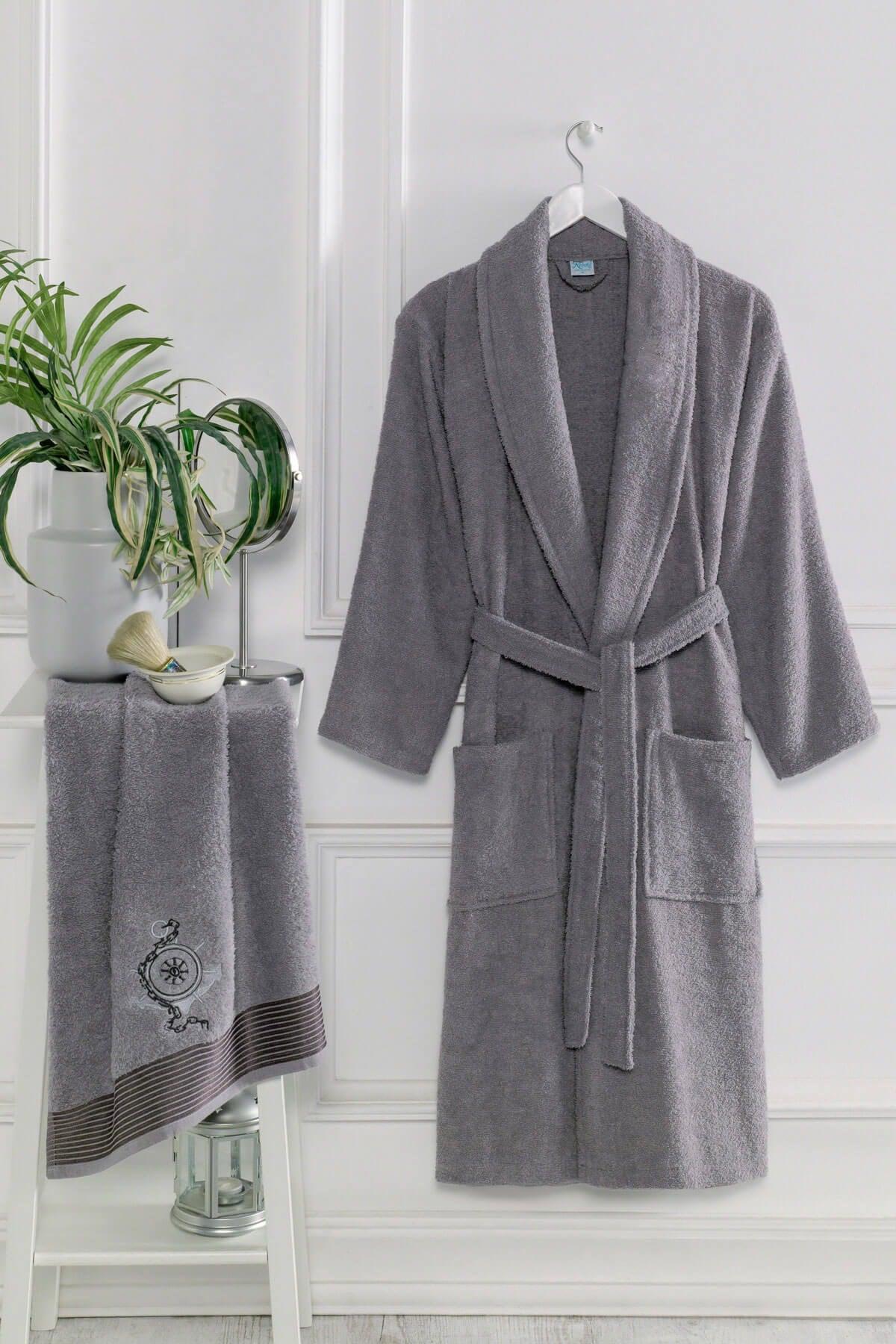 Elmira Şalyaka Women Men Cotton Towel Bath Robe Set - Swordslife