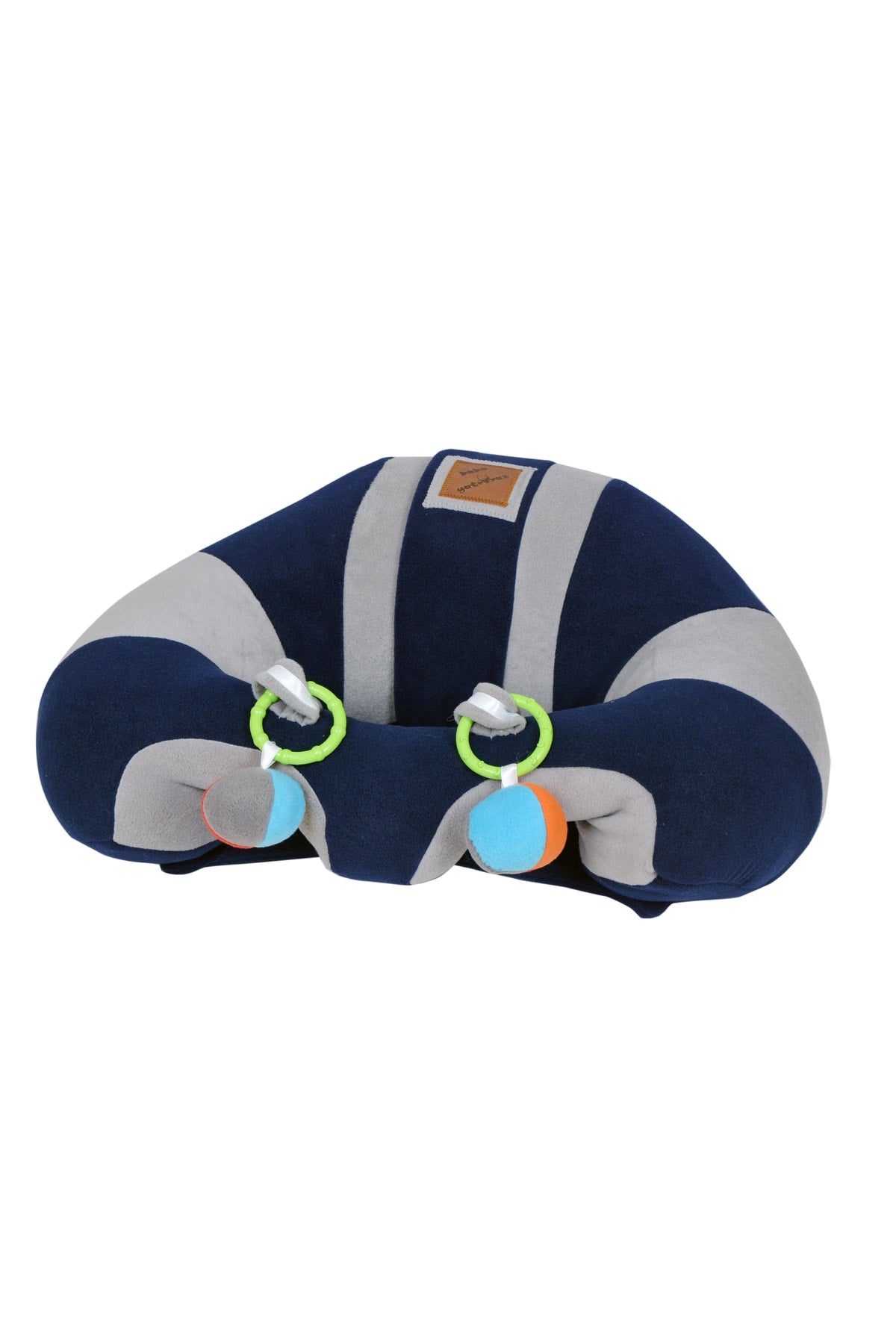 Rattle Navy Blue-Grey Baby Seating Support Cushion Baby Seat