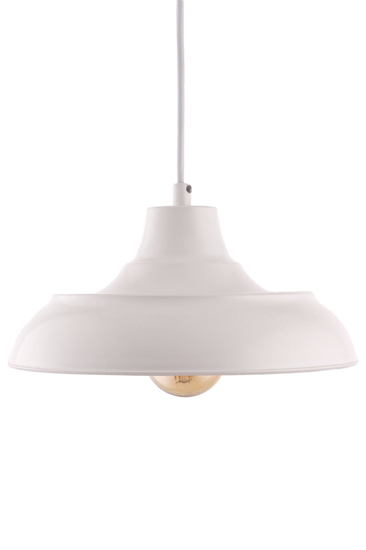 Fiyona Plaster White Gold Single Pendant Lamp Chandelier - Çakır Avize