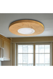 42 cm – Runde LED-Deckenleuchte aus Eichenfurnier, Schlafzimmer-, Flur- und Badezimmerlampe