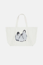 Baby Emperor Penguin Beach Bag - Ecru