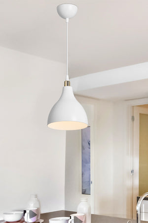 Nonda Single Pendant Lamp White/Living Room-Child'S Room-Dining Room-Kitchen-Antique-Hallway