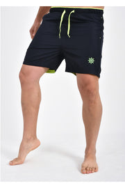 Marine-Shorts mit Mikro-Ruder-Stickerei