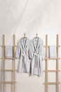 Limira Set of 4 Gray Cotton 2 Bathrobes Sml-xl 2 Towels 50x90 2242 - Swordslife
