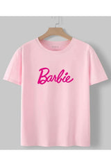Pink Barbie Printed Kids T-shirt
