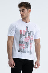 Men's T-Shirt Regular Fit S-4095 White