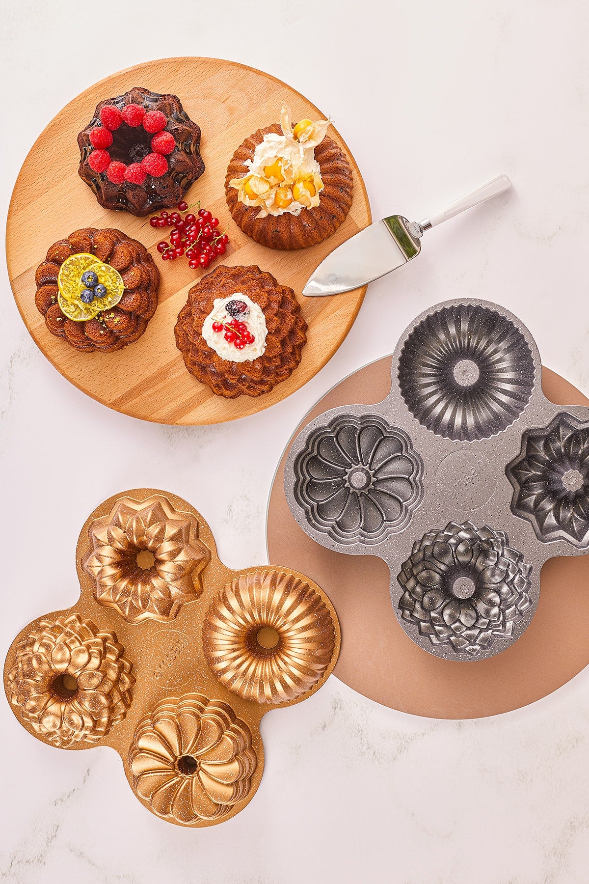 Griss Four In One 4-teilige goldene Kuchenform