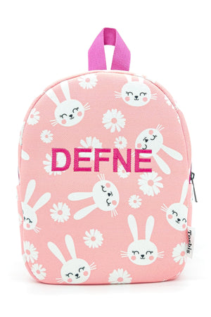 [ We Write The Name You Want ] Cute Rabbits 0-8 Years Old Children'S Backpack, Kindergarten-Nursery Bag