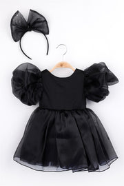 Black Crown Organza Girl'S Party Dress - Carlene