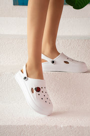 Women White Eva Deniz Beach Cook Doctor Nurse Hospital Confort Comfortable Sandals Slippers