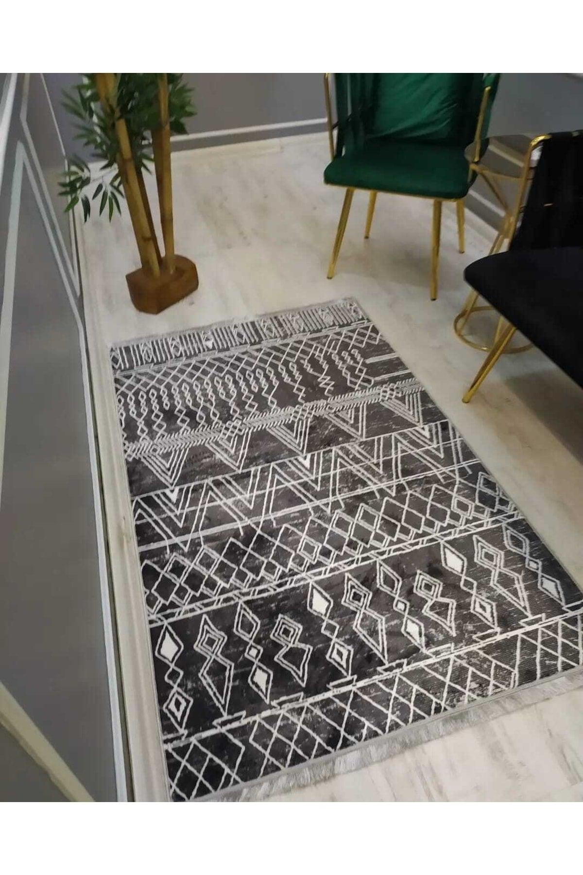 Non Slip Stain Resistant Washable Rug Pattern Woven Floor Carpet - Swordslife