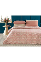 Bird And Anemons Easy To Iron Double Duvet Cover 200x220 Cm PINK - Swordslife