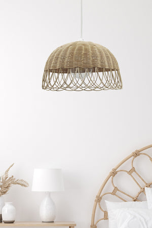 , Bamboo, Wicker Pendant Lamp Chandelier 30 Cm