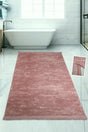 Nova Pink 80x150 Cm Cotton Non-Slip Base Plush Bath Mat Large Fringed Bathroom Rug - Swordslife