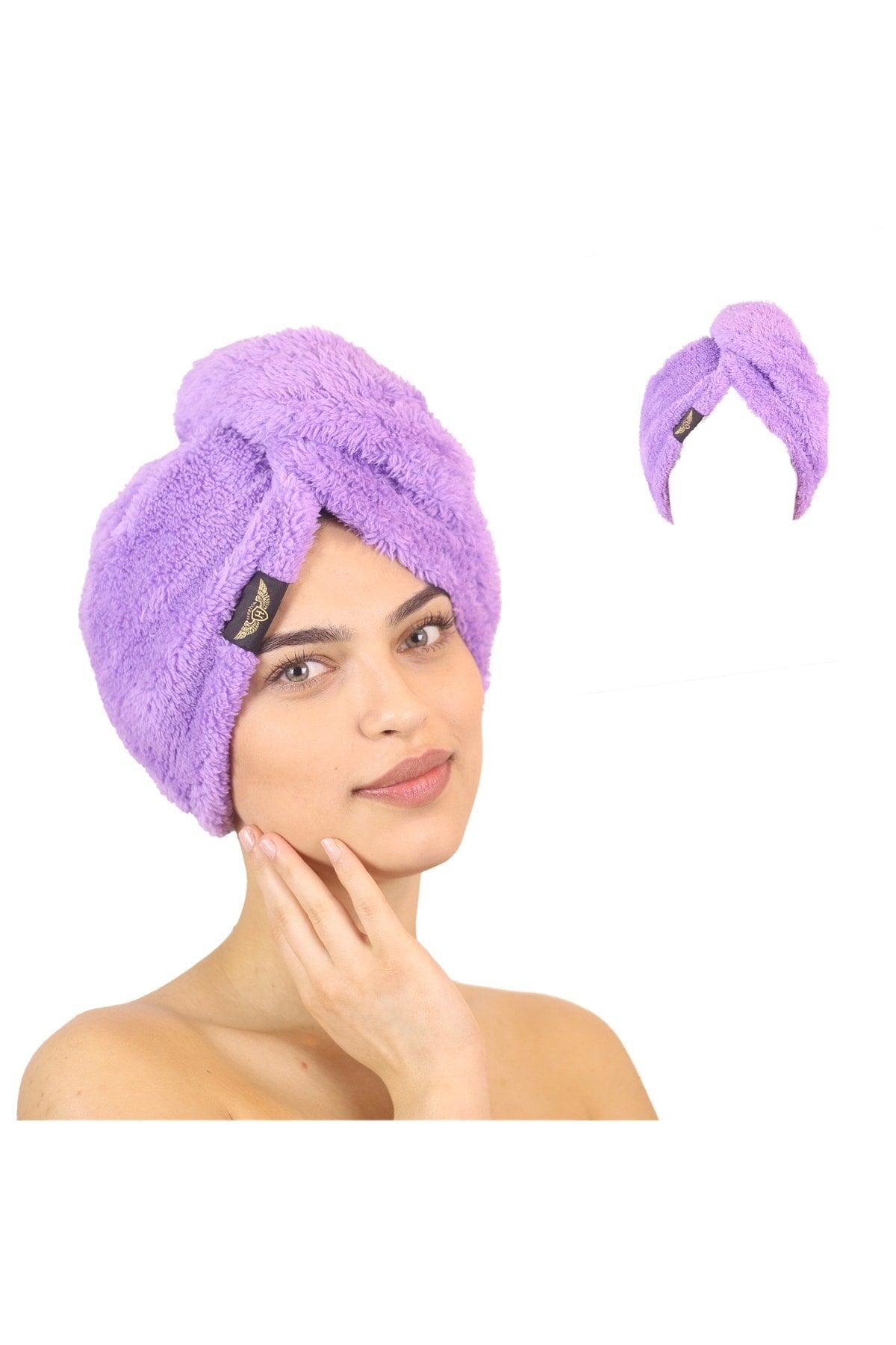 Single Pack Microfiber Hair Towel – 2 Button Hair Drying Cap – Quick Drying Turban - Swordslife