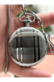 Brand Luxury 2 Years Guaranteed Retro Train Model Roman Numeral Pocket Watch + Rosary, Bracelet