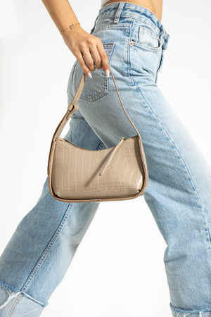 Women'S Crocodile Baguette Bag