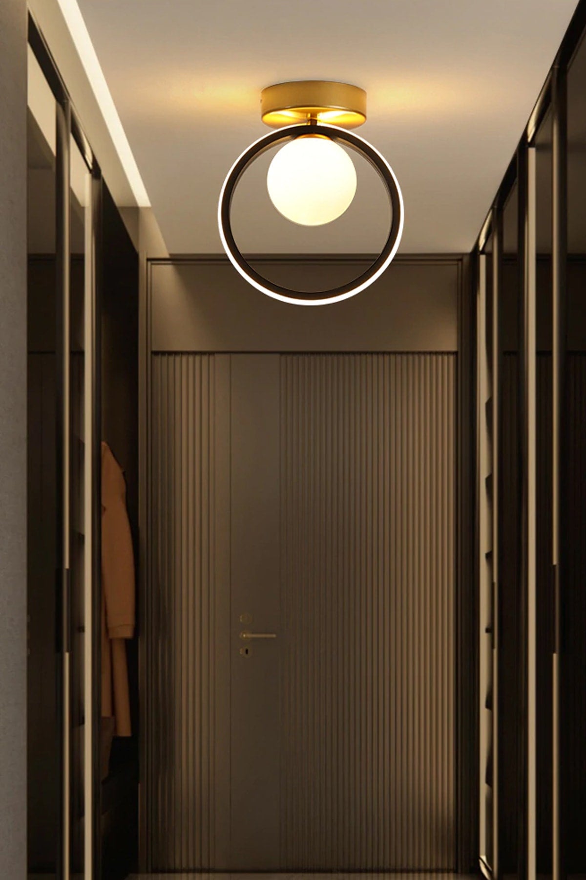 Mila Led Chandelier White Glass Led Single Chandelier