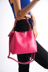 Fuchsia Women's Shawl Hand And Shoulder Bag BG1121-301-0004