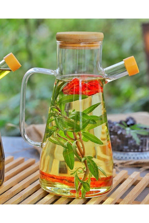2 Stück Borosilikatglas 900ml Öltopf