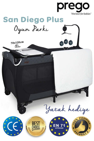 San Diego Plus Playground 70*120 Cm + Bed Gift