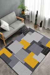 Geometric Pattern Digital Print Washable Non-Slip Floor Living Room Carpet Kitchen Rug And Runner - Swordslife