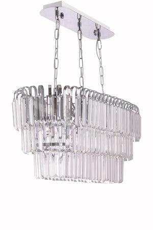 Waterfall Ellipse Silver Pendant Lamp Chandelier