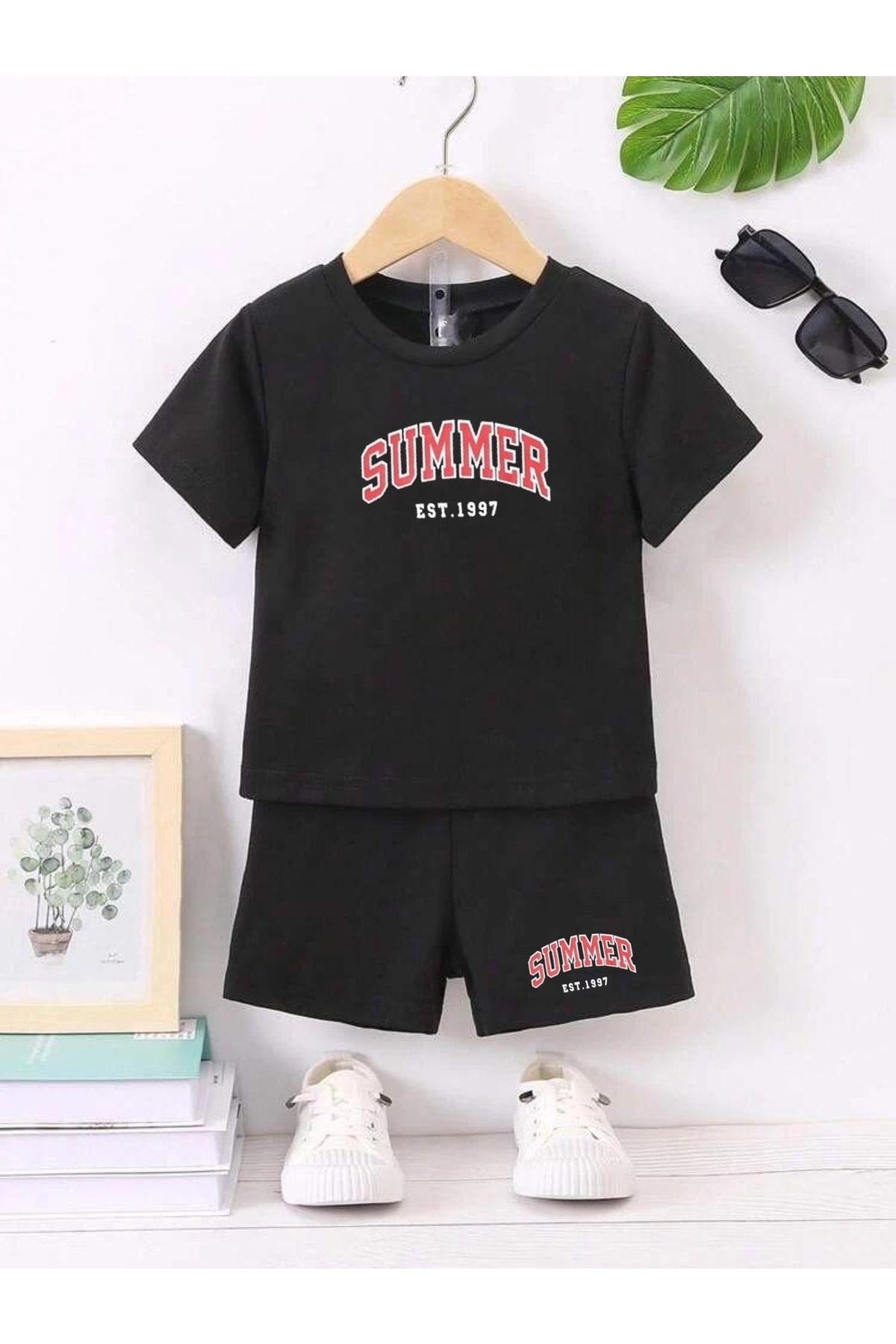Summer Printed Boys / Girls Shorts Set