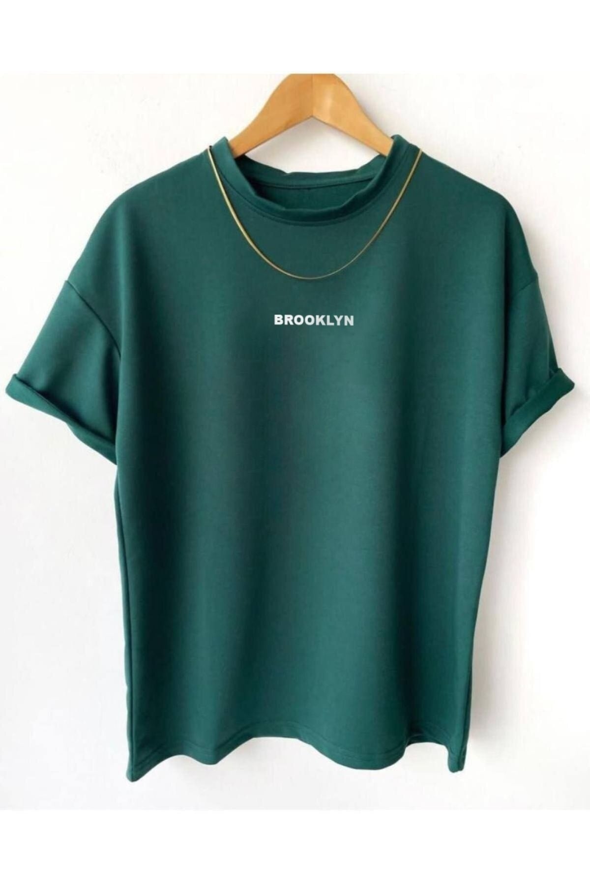 Black Street Men's Green Brooklyn Printed Tshirt