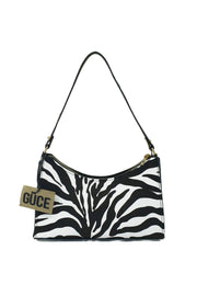 Schwarz-weiße große Baguette-Hand- und Schultertasche mit Zebramuster Gc0090Zebra2
