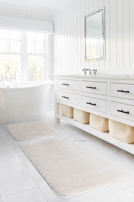 Segura Plush Cream Anti-Slip Floor Bath Mat - Swordslife