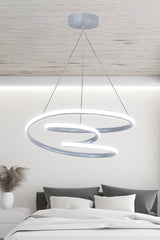 Modern Pendant Lamp Galaxy Silver Case White Light LED Chandelier