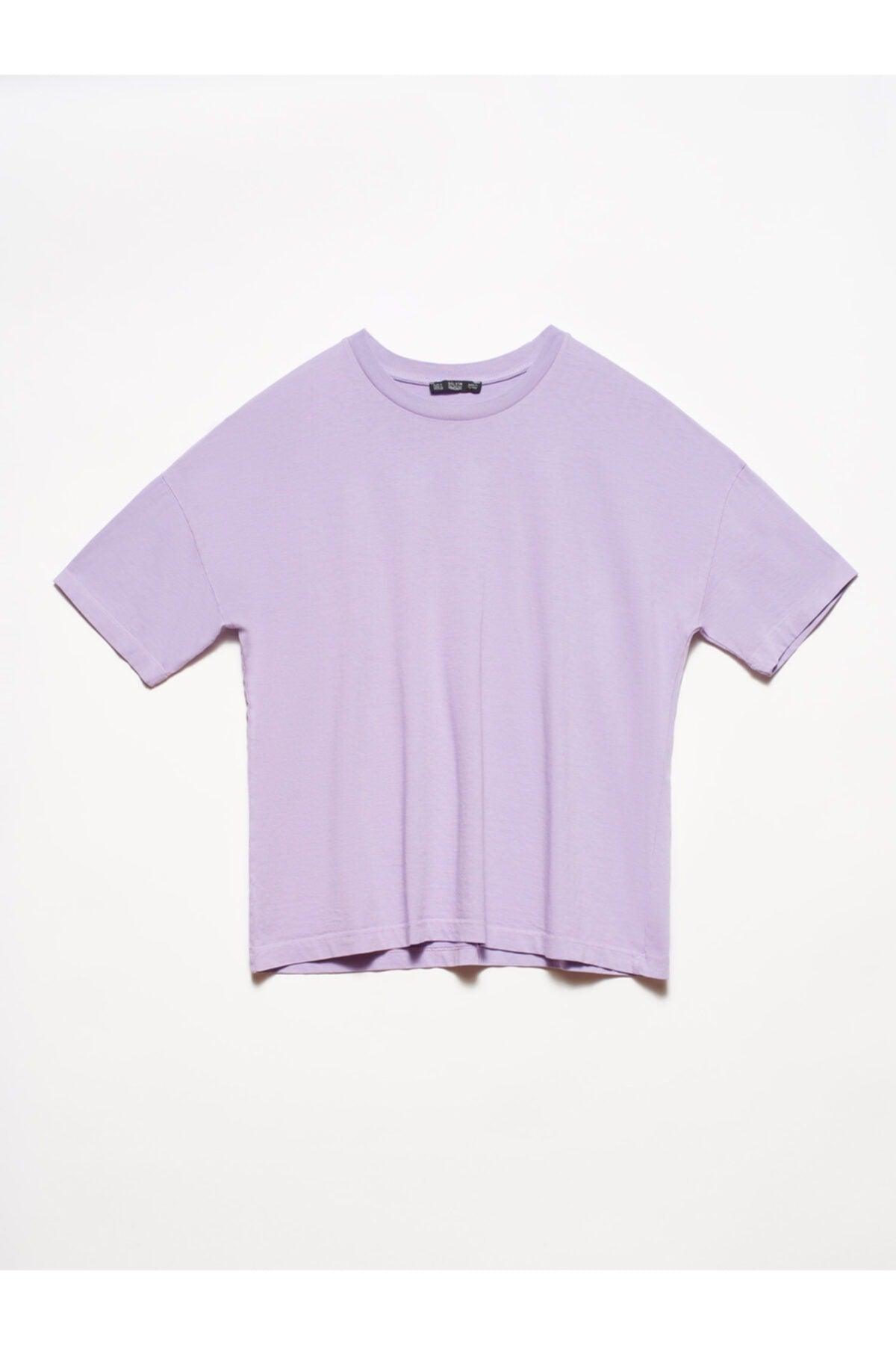 Women's Lilac Basic T-shirt 3683 - Swordslife