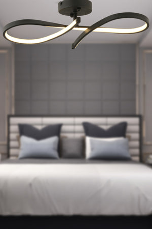 Vetto Black 38 Watt Plafonier 3 Color Led Modern Kitchen Bathroom Led Living Room Pendant Lamp Chandelier