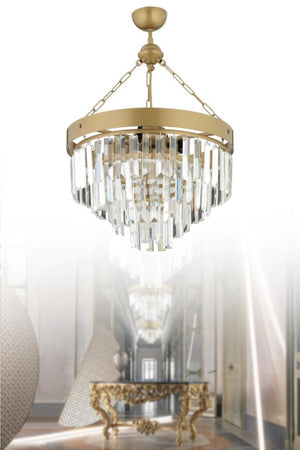 Linda 40' Antique Luxury Crystal Stone Chandelier