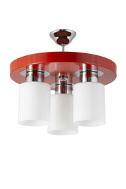 Triple Modern Sports Model Round Tray Red Chandelier
