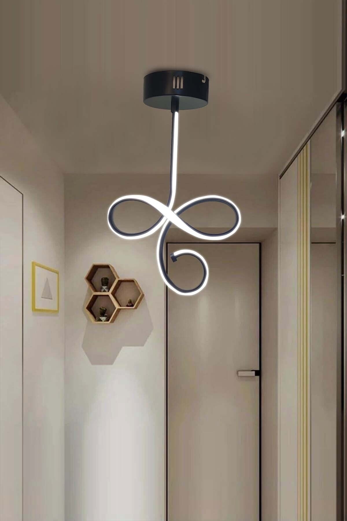 Modern Black Pendant Lamp Luxury Plafonier White Light LED Chandelier 1 Year Company Warranty