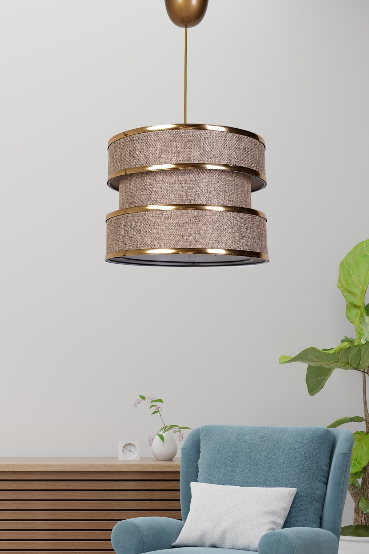 Gravier Chandelier Gold-Powder Mdrn-45