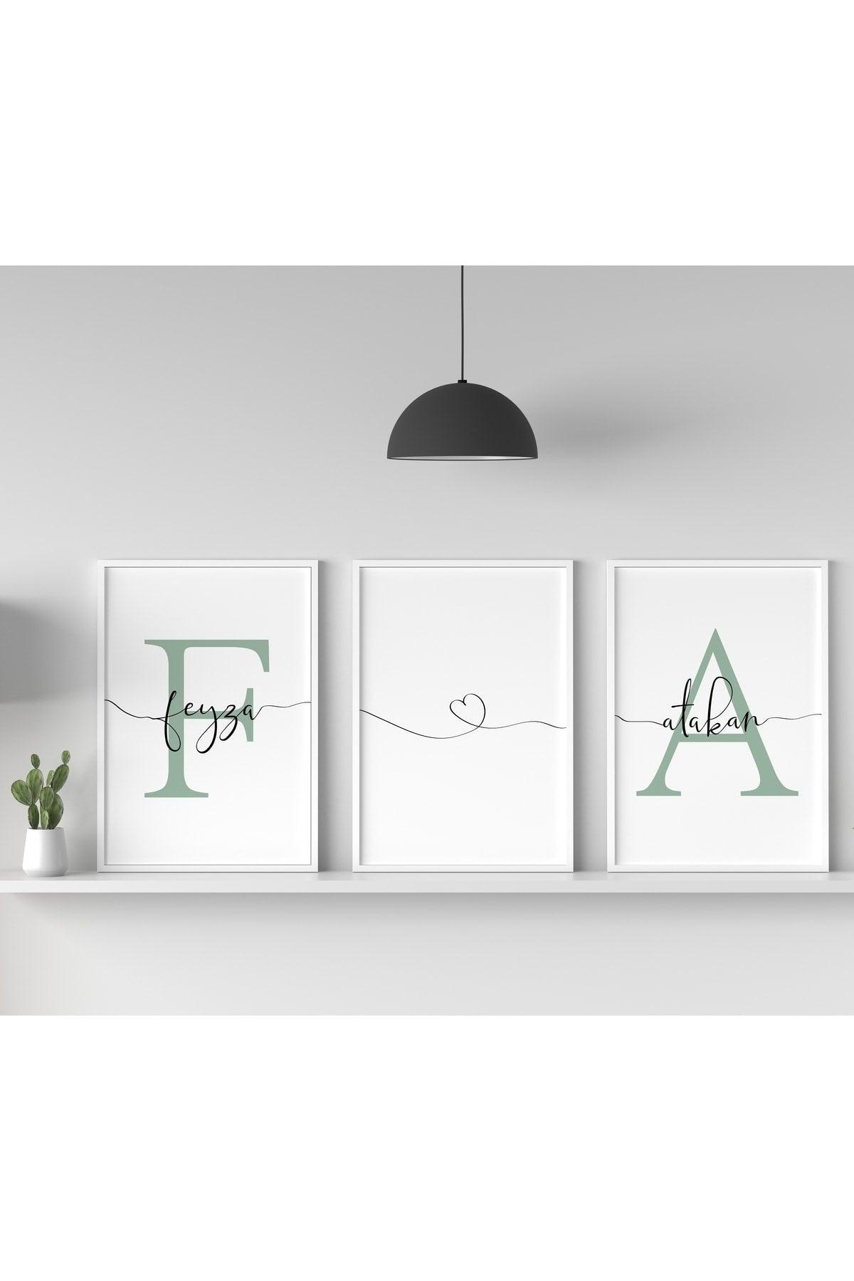 Triple Table Design, Decor, Banner, Poster, Letter, Name, Family, Decorative, Framed - Swordslife