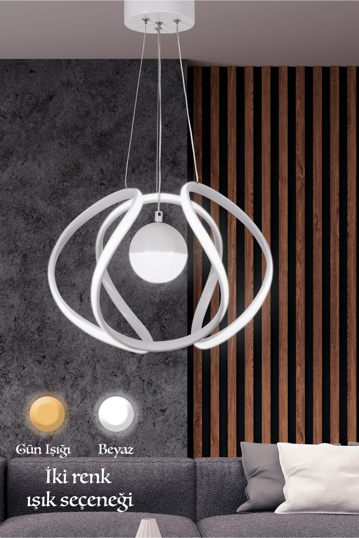 Bretzel Led Chandelier White
