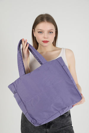 Lila U25 3-Compartment Side 2 Pocket Detailed Zipper Closure Canvas Women'S Arm And Shoulder Bag B:35 E:35 G: