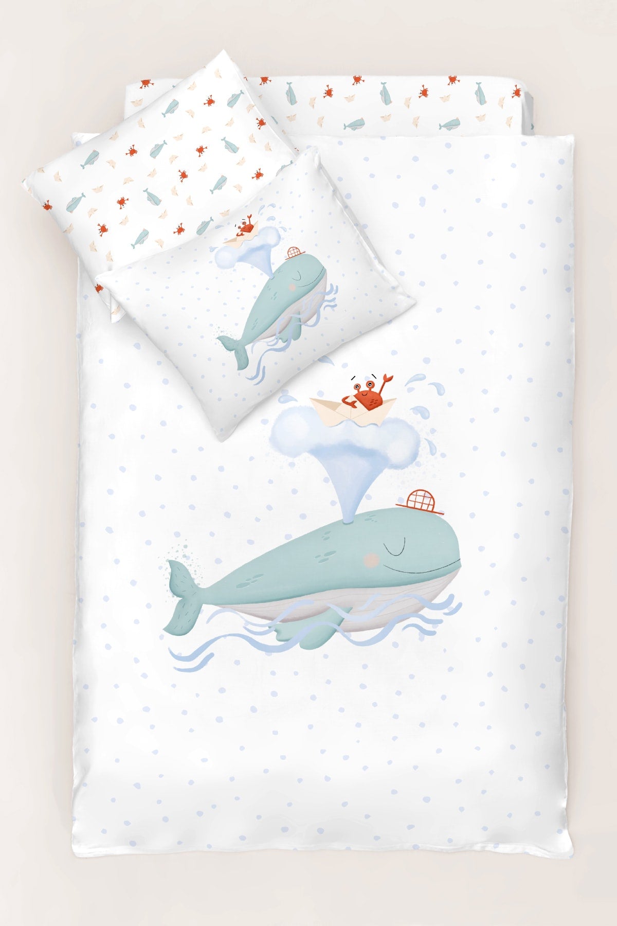 Boubou 100% Cotton Satin Baby Duvet Cover Set