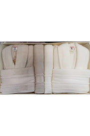 Colorist Beige-cream Family Bathrobe Set - Swordslife