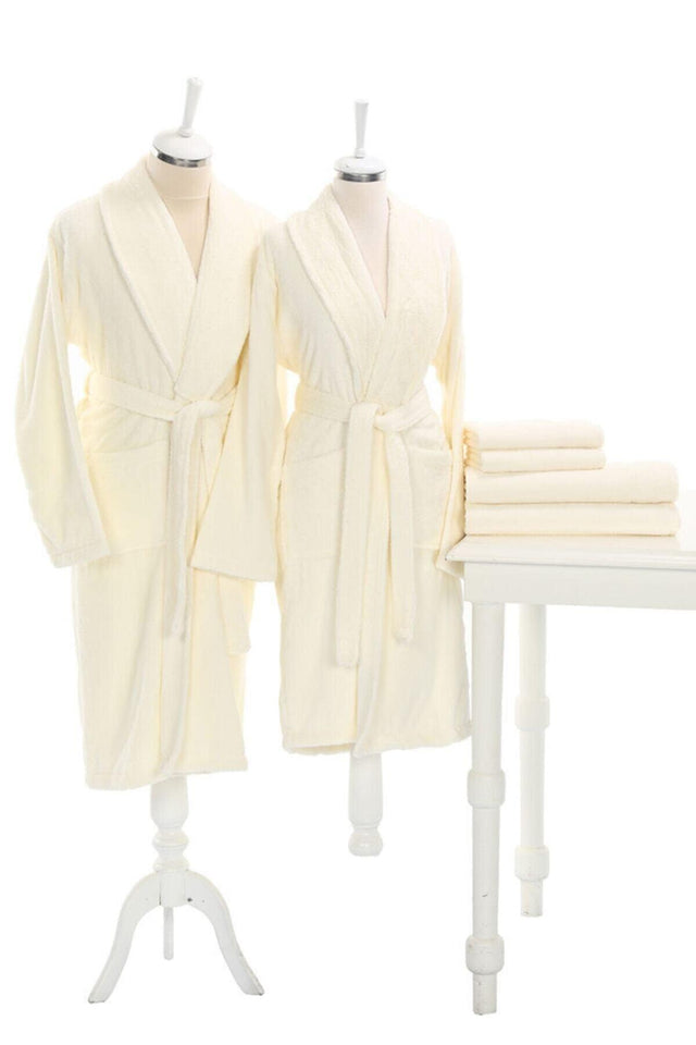 Carmin Cream Family Bathrobe Set - Swordslife