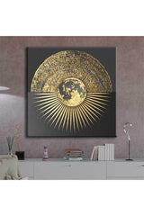 Modern Luxury Gold Geometric Abstract Decorative Canvas Painting - Voov1927 - Swordslife