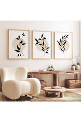 Wooden Framed 3 Piece Abstract Painting - Swordslife